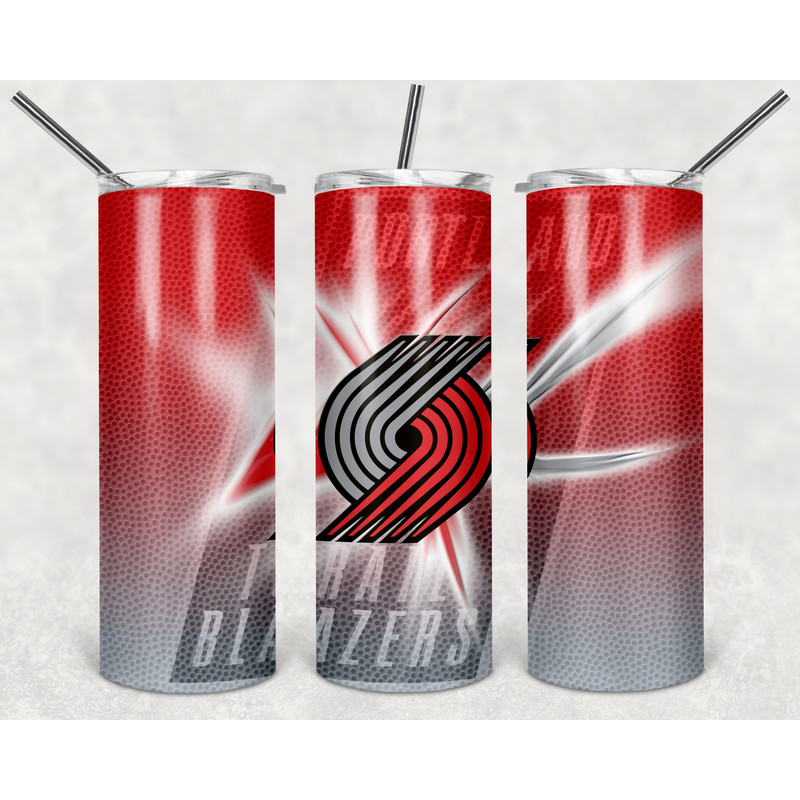 Portland Trail Blazers Tumbler Wrap Design - JPEG & PNG - Sublimation Printing - NBA - Basketball - 20oz Skinny Tumbler