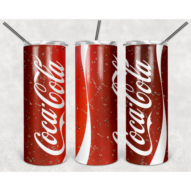 Coke Can Tumbler Wrap Design - PNG Sublimation Printing Design - 20oz Tumbler Designs.