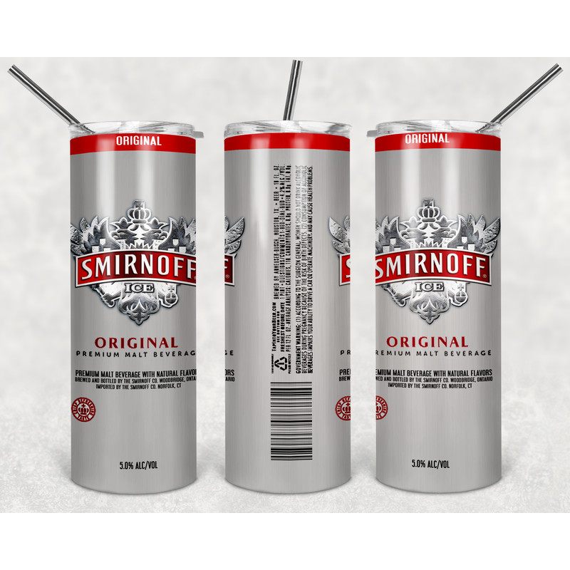 Smirnoff Ice Tumbler Wrap Design - JPEG & PNG - Sublimation Printing - Alcohol Label - 20oz Tumbler