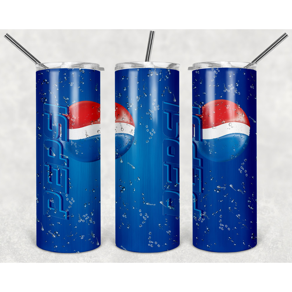 Pepsi Can Tumbler Wrap Design - PNG Sublimation Printing Design - 20oz Tumbler Designs.