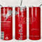 Red Bull Red Can Tumbler Wrap Design - PNG Sublimation Printing Design - 20oz Tumbler Designs.