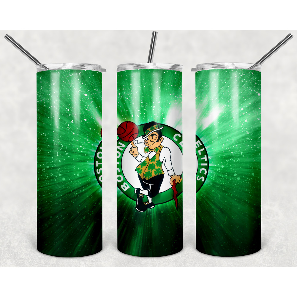 Boston Celtics Tumbler Wrap Design - JPEG & PNG - Sublimation Printing - NBA - Basketball - 20oz Skinny Tumbler