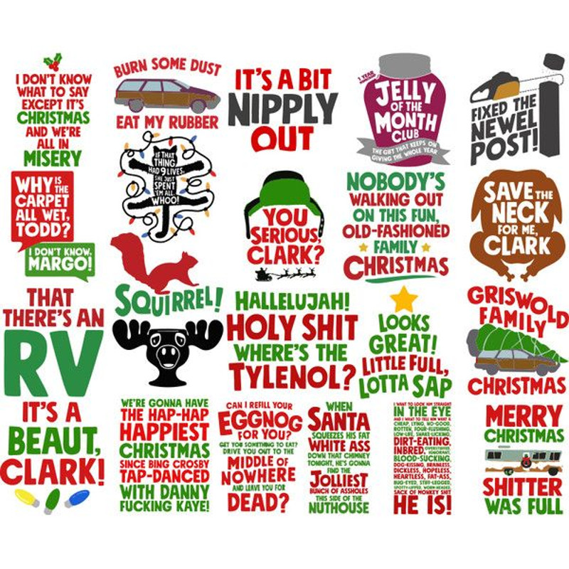 Christmas Vacation Svg Bundle Clark Griswold Svg Logo Cricut Silhouette Christmas Quote Svg Holiday 0