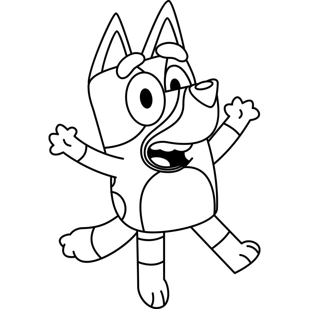 BLUEY Outline Svg Bluey Svg Cartoon Svg Dog Clipart Bluey Heeler Svg Bluey Birthday Svg Digital Dow 0