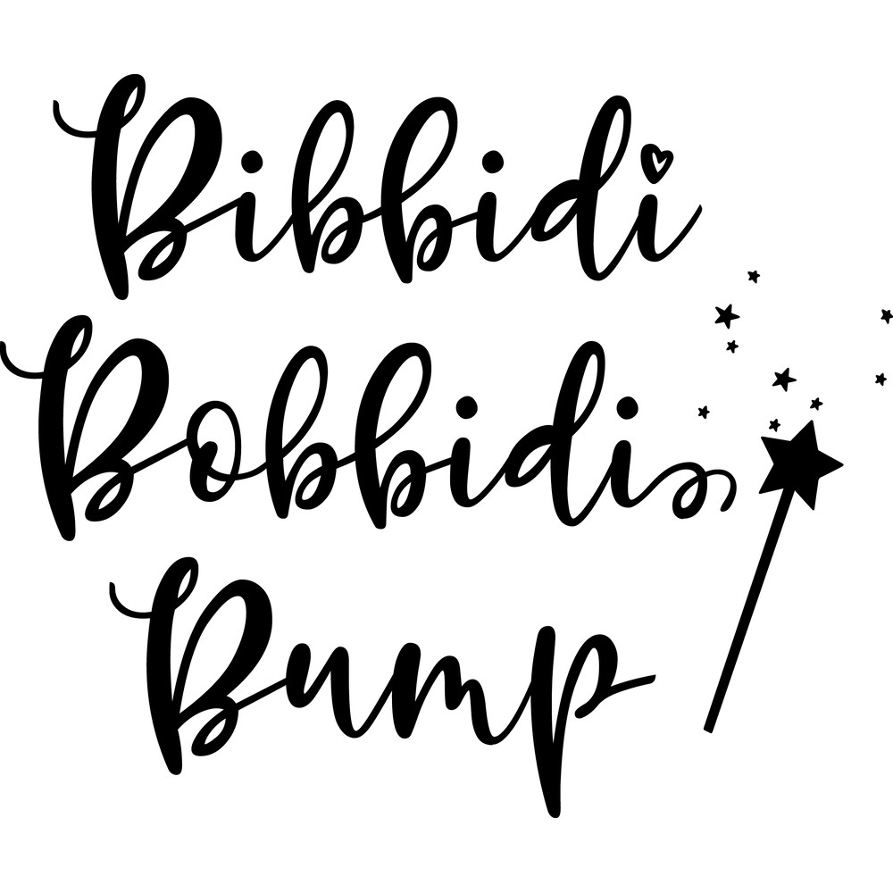 Bibbidi Bobbidi Bump Svg Pregnant Svg Fairy Godmother Svg Pregnancy Bump Instant Download 0