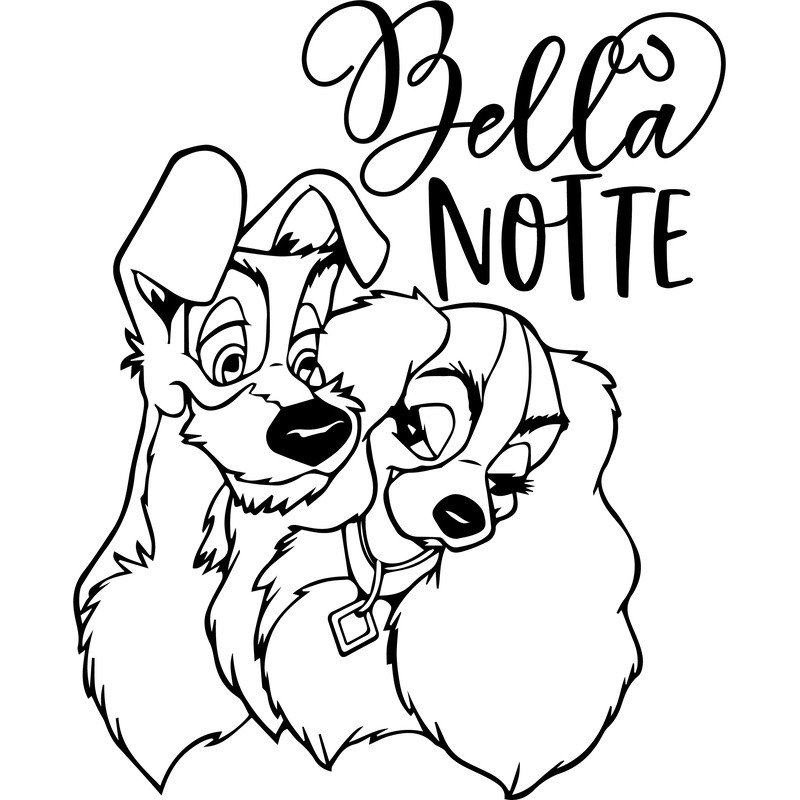 Bella Notte Svg Lady And The Tramp Svg Amore Svg Dog Svg Cartoon Svg Disney Svg Instant Download 0