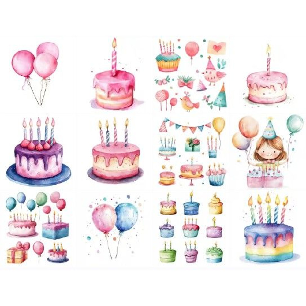 100 Birthday Watercolor Celebrate Clipart Png Water Paint Clipart Cute Clipart 0