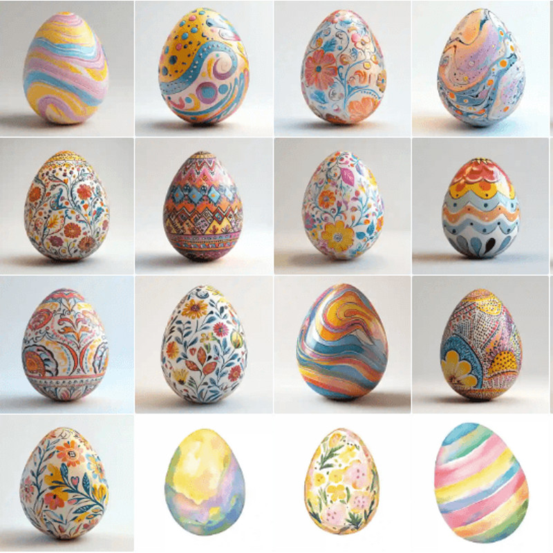 100 Easter Egg Watercolor Clipart Png Water Paint Clipart Cute Clipart 3d Render 0