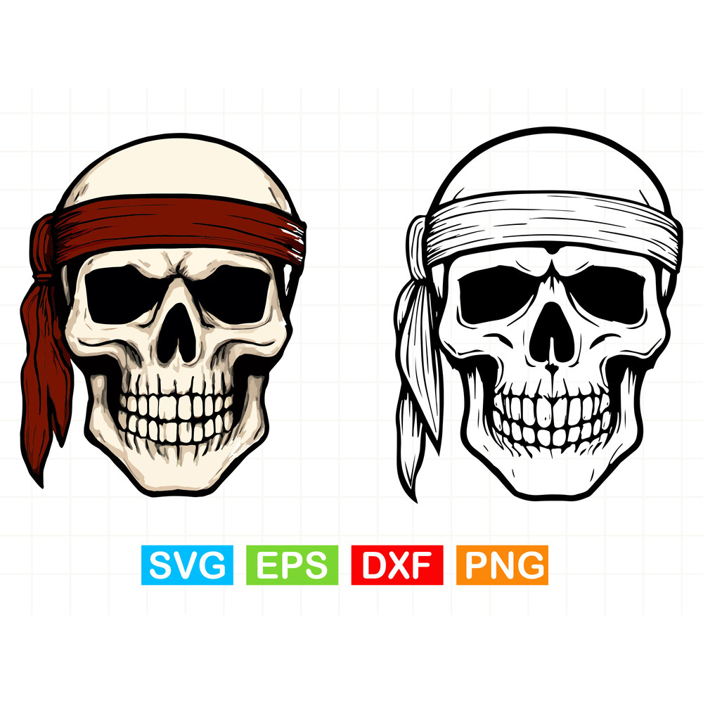 Human Skull And Bones Silhouettes Vector 0