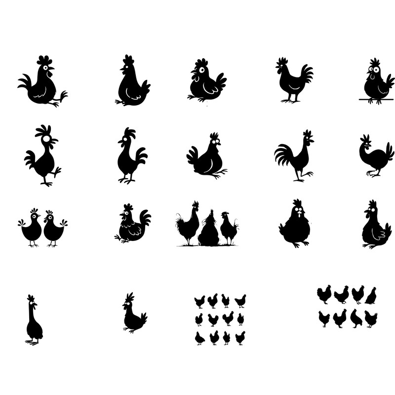 Quirky Chickens SVG Bundle 1