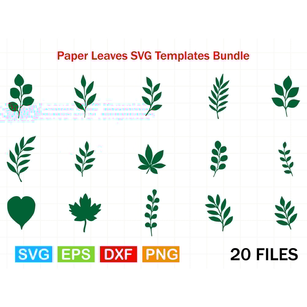 Paper Leaves SVG Templates Bundle 0