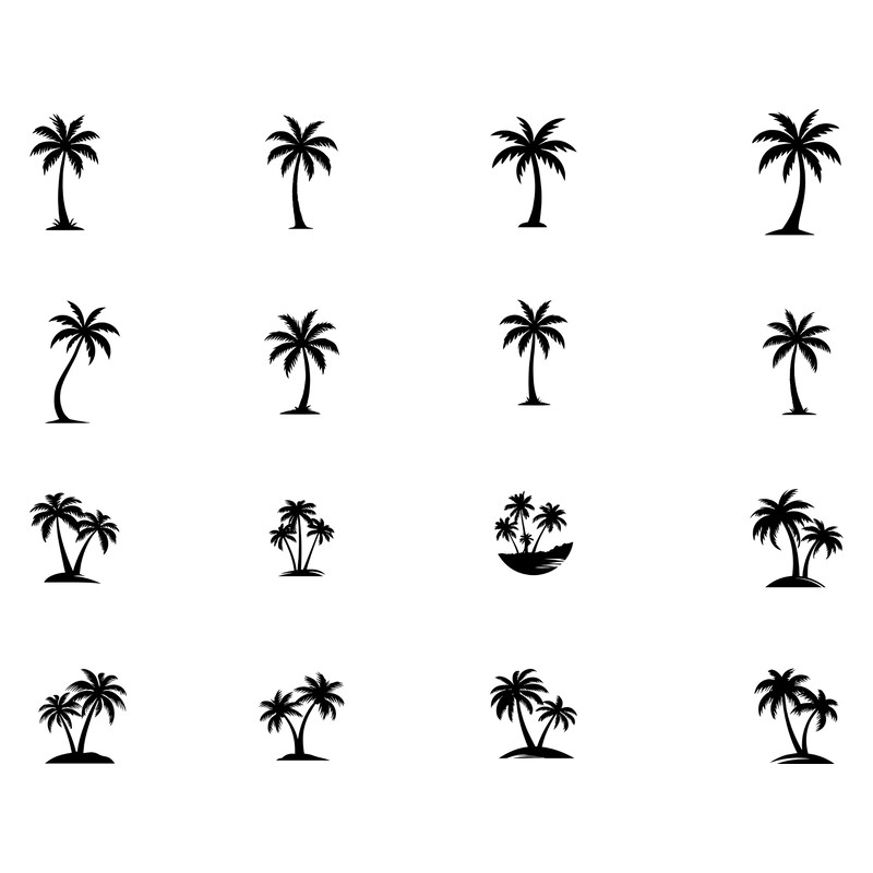 Palm Tree Silhouette Bundle 2
