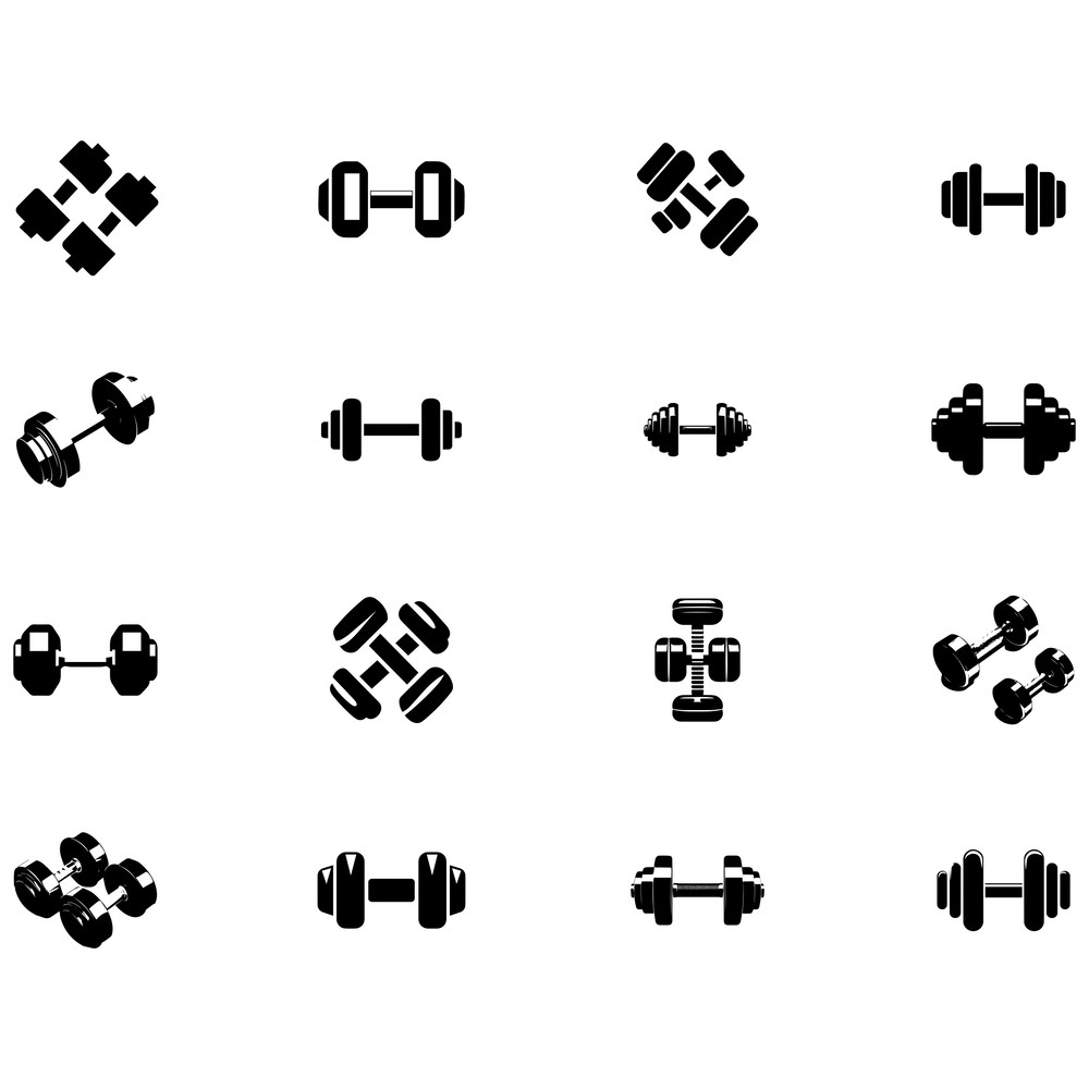 Dumbbell Weights SVG Bundle 1