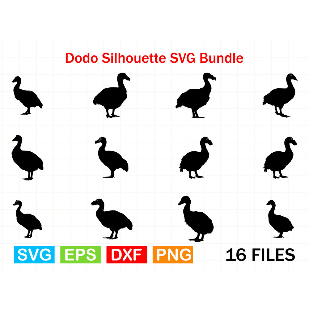 Dodo Silhouette SVG Bundle 0