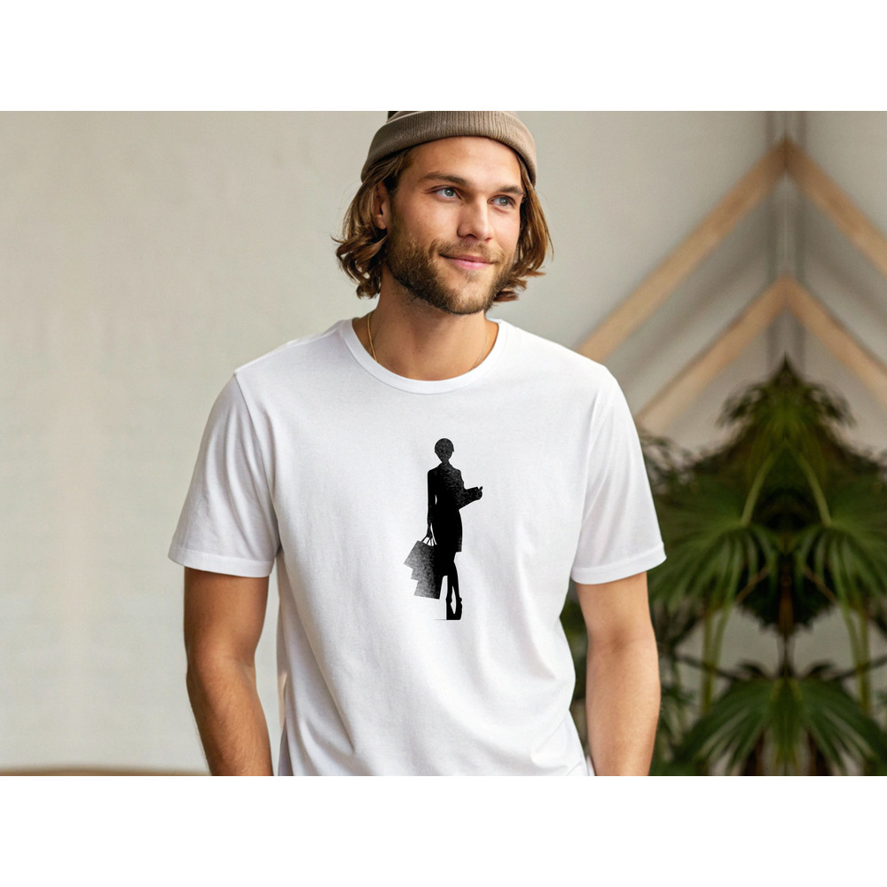 Woman With Shopping Bag Silhouettes 2