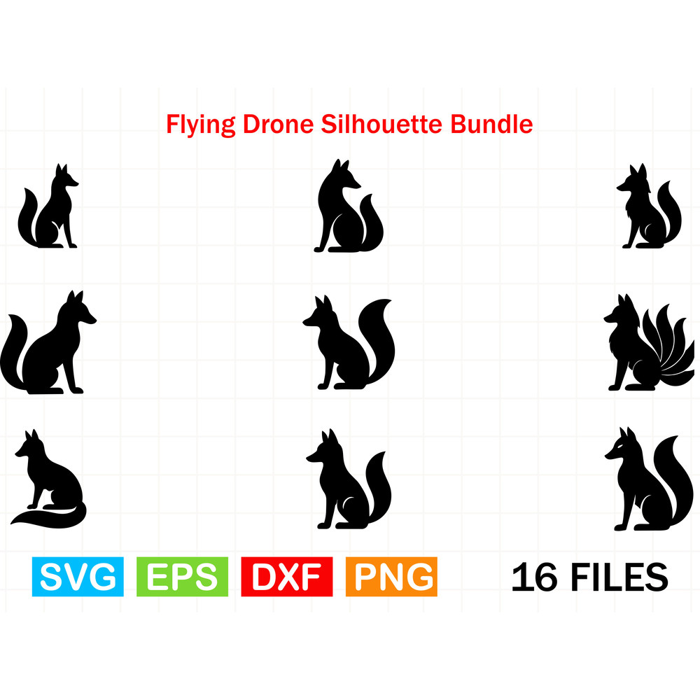 Kitsune SVG Bundle Japanese Fox Spirit Designs Mystical Fox Silhouettes Mask Clipart Vector Cut F 0