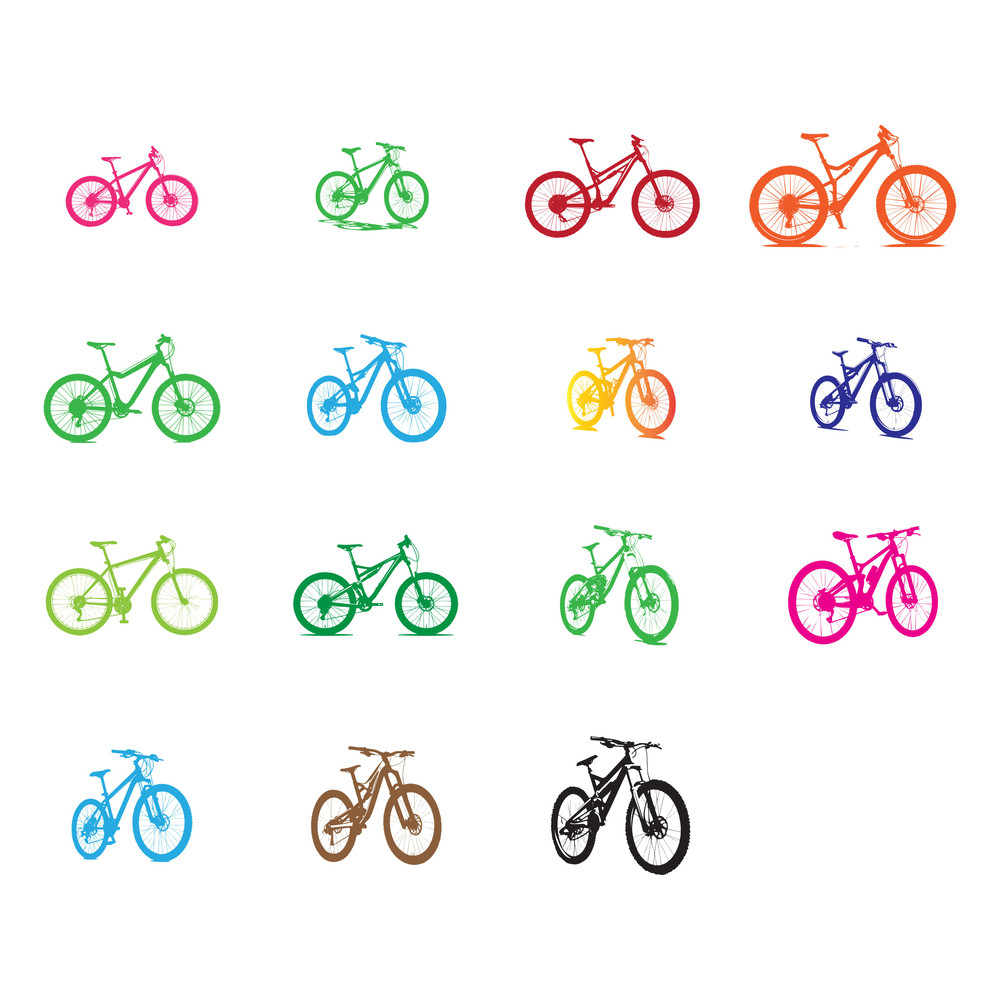 Mountain Bike SVG Bundle  OffRoad Cycling Silhouettes  Rider Clipart  Cut Files For Cricut  Silhoue 1