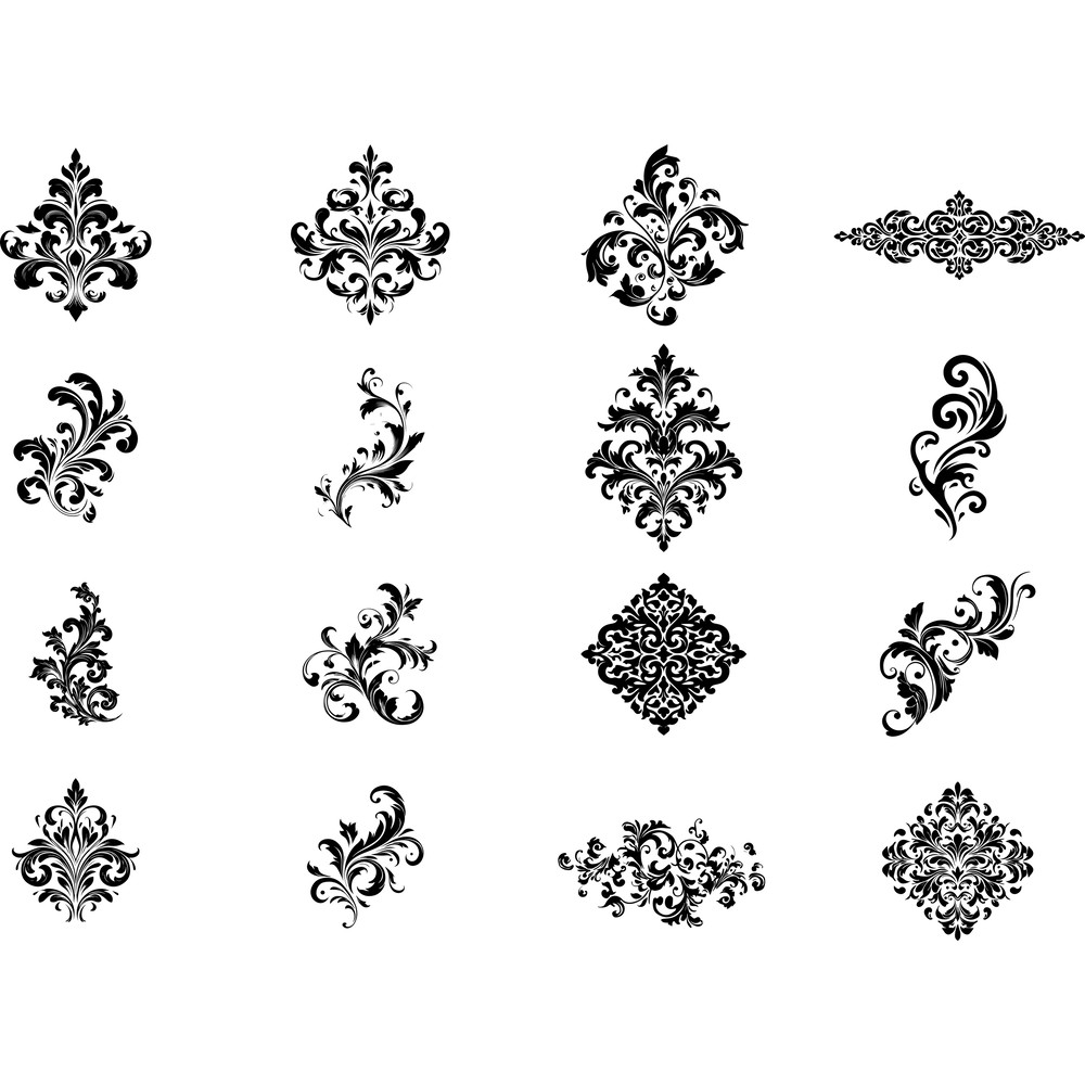 Filigree Scroll SVG Bundle Ornamental Swirl Designs Vintage Flourishes Cricut Silhouette Cut Fi 2