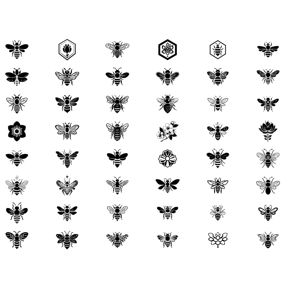 Honey Floral Bee SVG Bundle 1