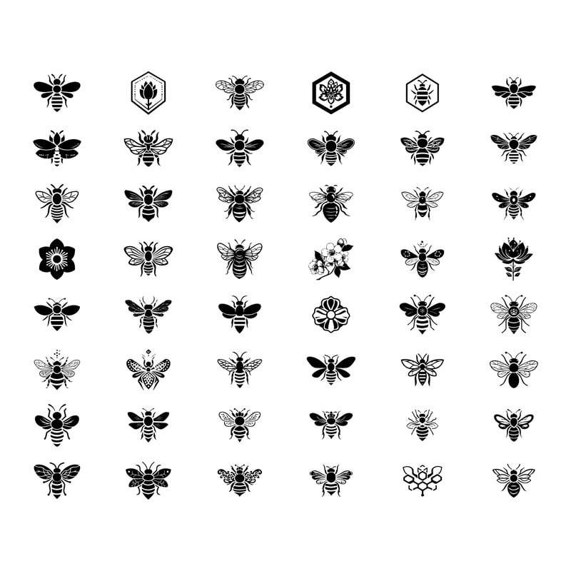 Honey Floral Bee SVG Bundle 2