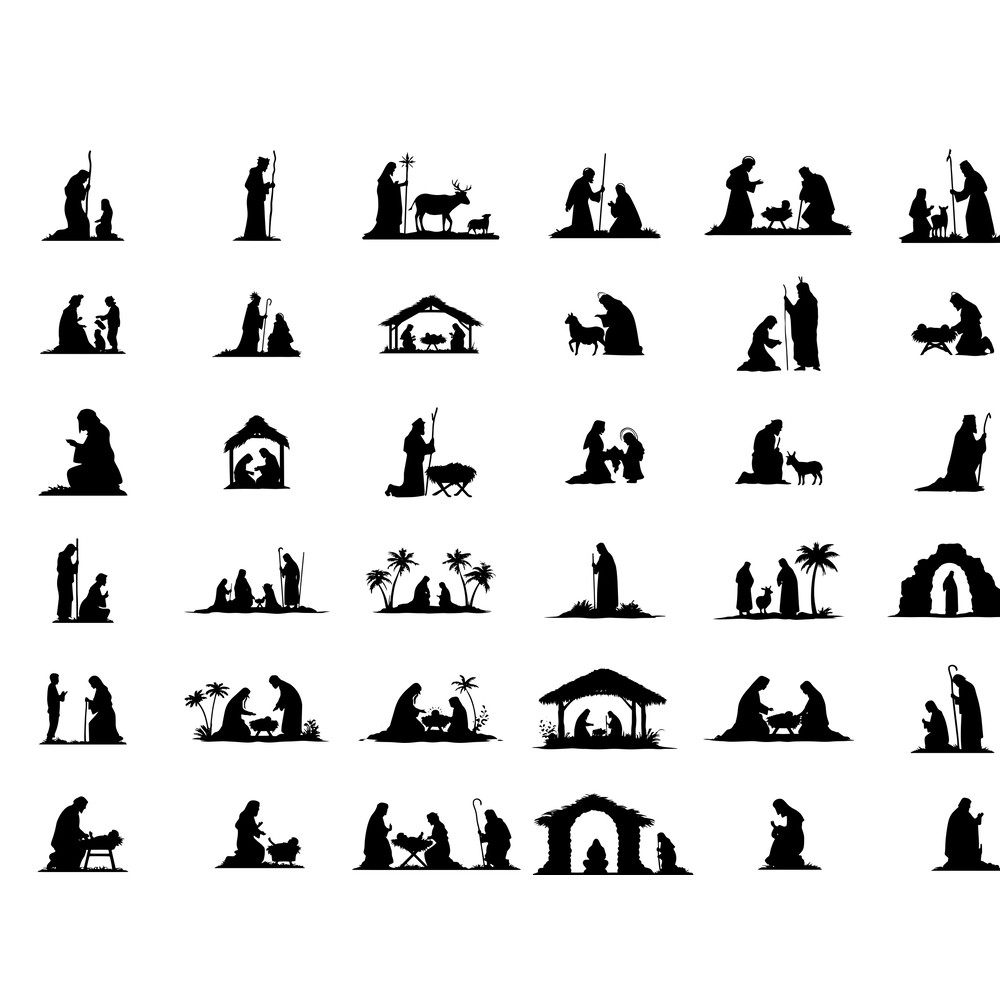 Christmas Nativity Scene Svg Bundle 0