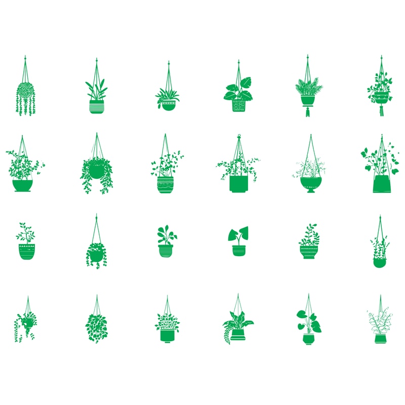 Hanging Plant Svg Plants Svg Bundle 0
