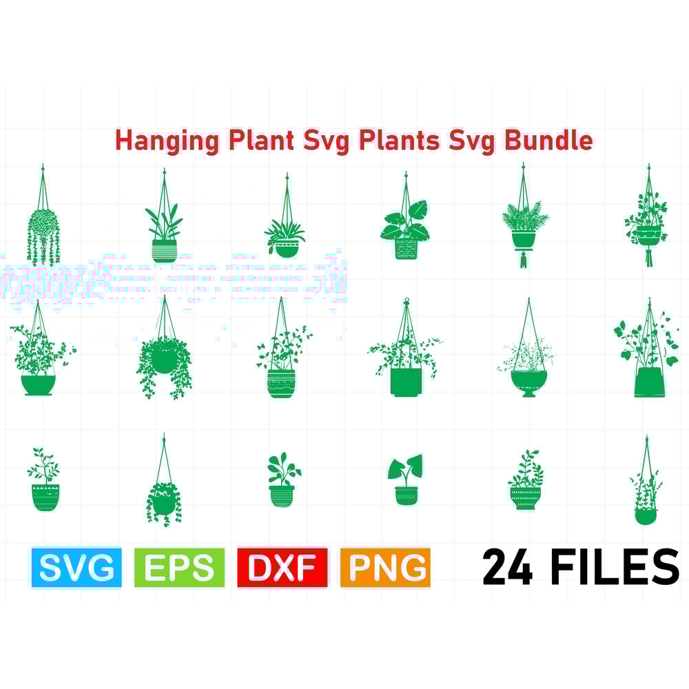 Hanging Plant Svg Plants Svg Bundle 1