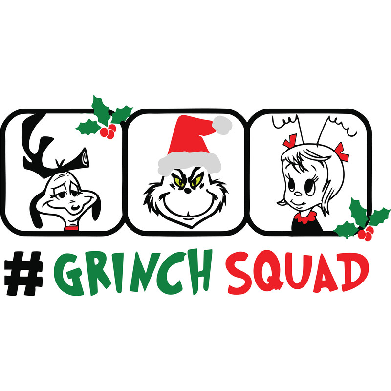 Grinch Squad Tshirt Design Matching Family The Grinch Max Cindy Christmas Svg Christmas Logo Digita 0