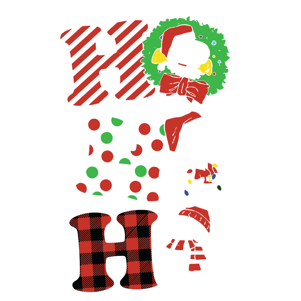 Snoopy ChristmasHappy Christmas Santa Snoopy Charlie Brown Hohoho Merry Christmas Svg 0
