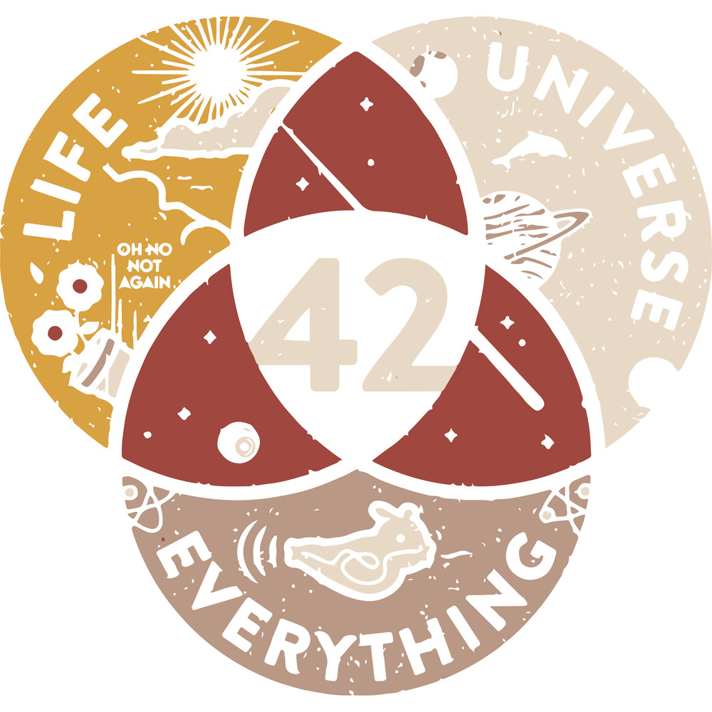 42 Answer To Life Universe And Everything Teacher SVG PNG EPS DXF Cricut File Silhouette Art 0