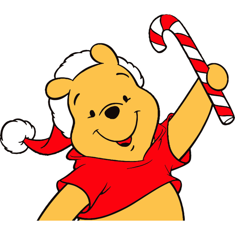 Merry Christmas Winnie The Pooh PNG Winnie Pooh PNG Cut Files Winnie Pooh Bundles Instant Download 0