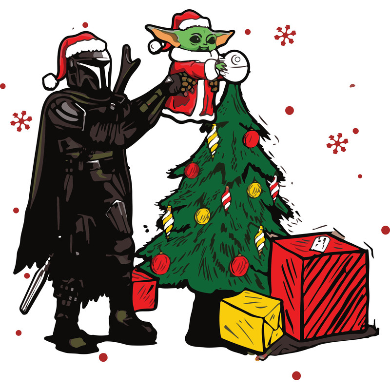 Baby Yoda Mandalorian Star Wars Christmas Christmas Christmas Svg Christmas Svg Files 0