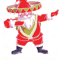 Christmas Sombrero Poncho Mexican Dabbing Santa Design Santa Claus Santa Png Dabbing Png Christmas 0