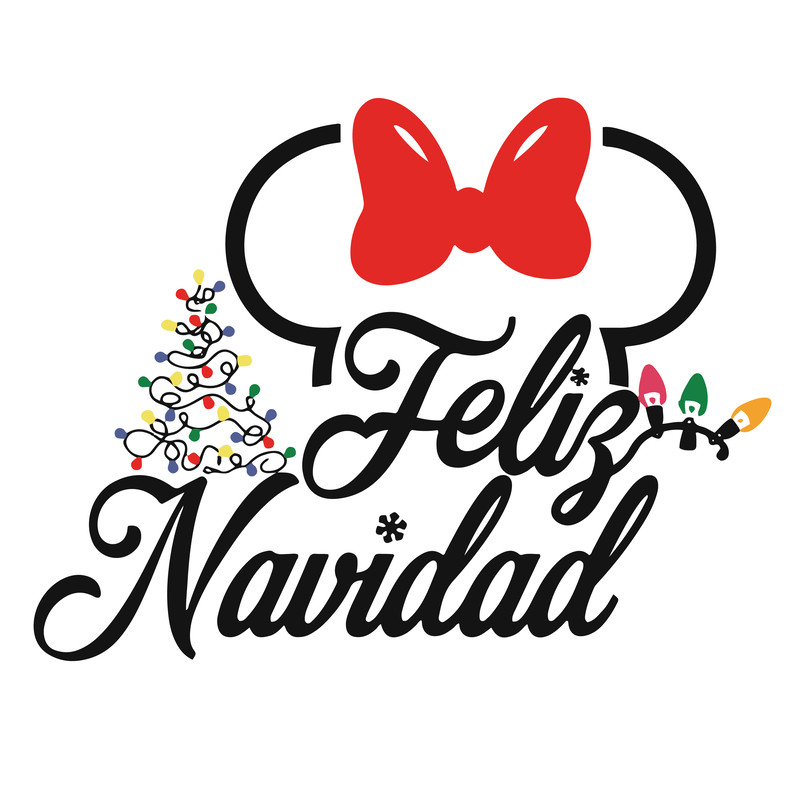 Mickey And Minnie Feliz Navidad SVG Disney Merry Christmas DXF Mery Christmas Svg Files Cricut Cut 0