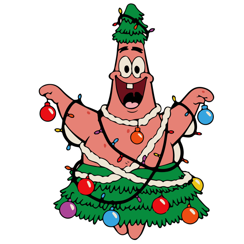SquarePants Spongebob Christmas SVG Disney Character Clipart Digital 0