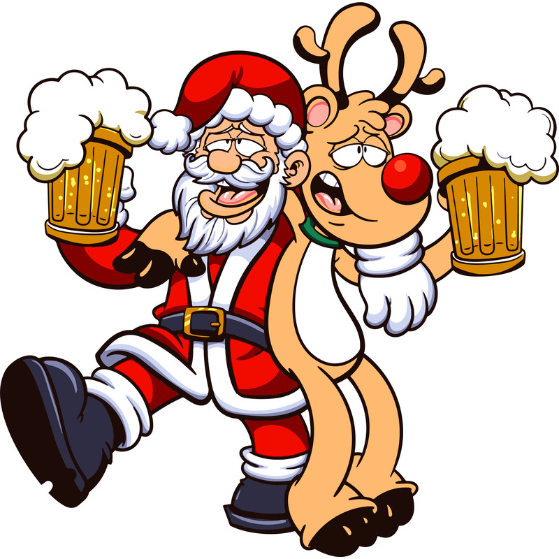Drunk Santa Claus And Reindeer Ho Ho Hold My Beer Christmas Svg 0