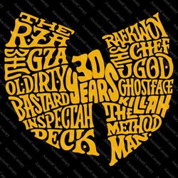 30 years wu tang clan png svg eps digital download | east coast hip-hop | hardcore hip-hop | rap music | hip hop group