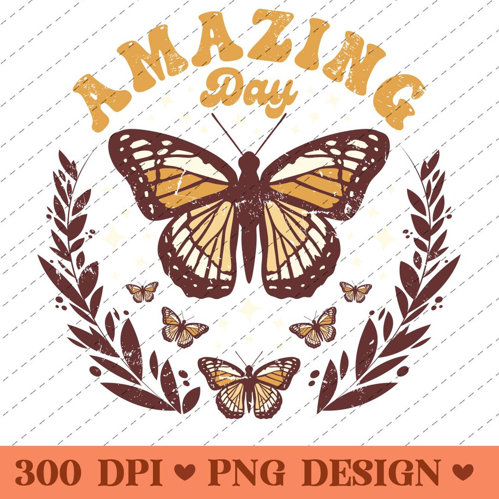 Amazing Day Vintage Butterfly Aesthetic Design 0