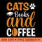 Cats Books And Coffee Cozy Lifestyle PNG Design 0