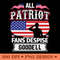 All Patriot Fans Despise Goodell American Flag Tribute PNG Design 0