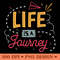 Life Is A Journey Inspirational Typography With Paper Airplane PNG Design 0