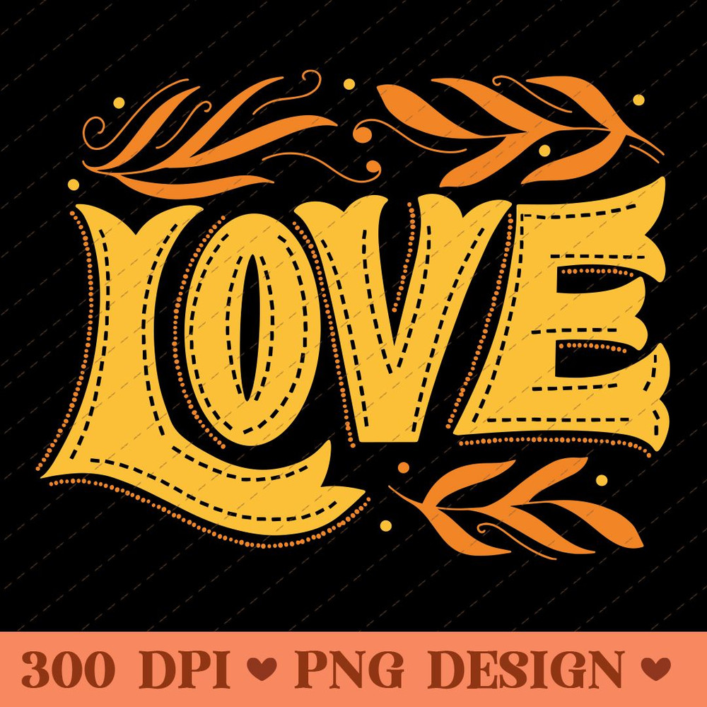 LOVE Elegant Vintage Typography Romantic PNG Design 0