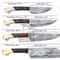 Custom Handmade Damascus Steel Chef Knife Set With Leather Roll Bag 3