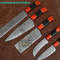 Handcrafted Forged Damascus Steel Best Chef Knives Set With Leather Roll Carry Bag 0