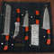 Handcrafted Forged Damascus Steel Best Chef Knives Set With Leather Roll Carry Bag 1
