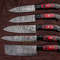 Handmade Forged Damascus Steel Best Kitchen Chef Knives Set With Leather Bag 4