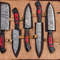Handmade Forged Damascus Steel Best Kitchen Chef Knives Set With Leather Bag 0