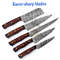 Handmade Damascus Steel Chef Knife Set Professional BBQ Kitchen Knives With Leather Bag 8