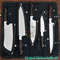 Handcrafted High Carbon D2 Steel Kitchen Knife Set With Leather Roll Bag 1