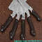 Handcrafted High Carbon D2 Steel Kitchen Knife Set With Leather Roll Bag 6